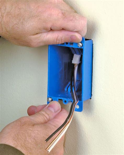 attach wire to electric box|electrical box for existing drywall.